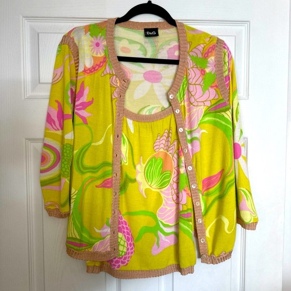 Dolce Gabbana top and cardigan - Picture 1 of 4